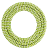 Calex | Textile wrapped cable | 2x0.75mm² | 1.5M | Lime/White | 60W