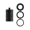 Calex | Lamp Holder | E27 fitting | Aluminum | 3-ring model | Matte Black | 60W