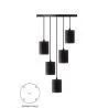 Calex Giant Retro pendant black E40 5 fixtures