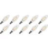Lighto | LED filament | Small socket E14 | Candle bulb | Clear | 35mm | 2W | 10 pcs.