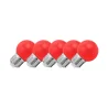 Lighto | LED bulb | Large socket E27 | Red | Ball bulb | 45mm | 1.5W | Dimmable | 5-pack | Suitable for lampshade cable