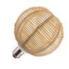 Lighto | LED Lamp | E27 Fitting | Design Lamp | Bamboo Color | ST125 | 120mm | 3.5W