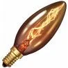 Carbon filament lamp candle gold 25W small socket E14