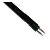 Light string 2 x 1.5 mm neoprene black per meter