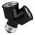 Bailey fixture splitter single to double E27 black